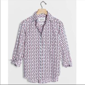 ANTHROPOLOGIE Grayson Pleated Buttondown Shirt Long Sleeves Tops Size Size NWT